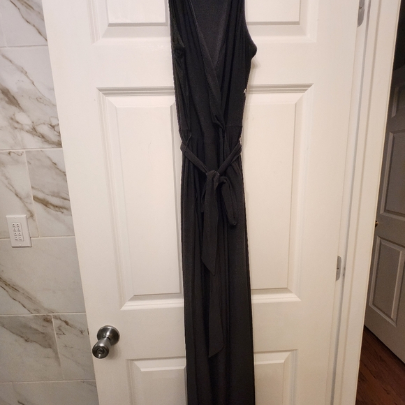 Nina Leonard Solid Tie Waist Jumpsuit - Picture 3 of 9